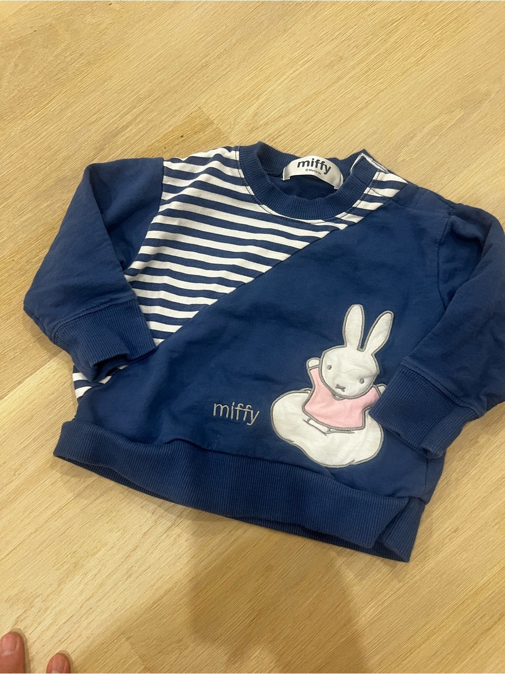 miffy Navy Blue Striped Bunny Sweatshirt